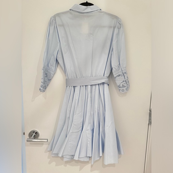 Maje Rebella Lace Trim Shirt Dress - Picture 2 of 5